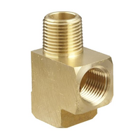 FLOFLEX BRASS PIPE FITTING STREET TEE 1/8" MALE X 1/8" FEMALE X 1/8" FEMALE NPT